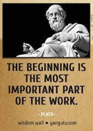 The beginning is the most important part of the&nbsp;work