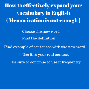 How to effectively expand your vocabulary in English( Memorization is not enough ) (1)